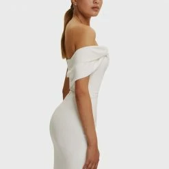 Milla Classy Midi Dress With Open Neckline COLLECTIONS