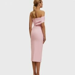 Milla Classy Midi Dress With Open Neckline COLLECTIONS