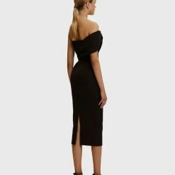 Milla Classy Midi Dress With Open Neckline COLLECTIONS