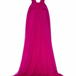 Milla Bow-Back Maxi Evening Tulle Dress COLLECTIONS 16 Milla Bow-Back Maxi Evening Tulle Dress COLLECTIONS