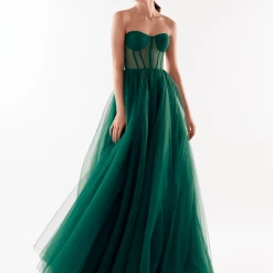 Milla COLLECTIONS Tulle Maxi Dress With A Corset Bustier