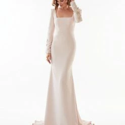 Milla Trumpet Maxi White Long Sleeve Dress