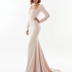 Milla Trumpet Maxi White Long Sleeve Dress
