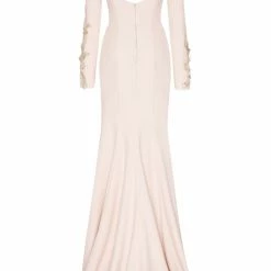 Milla Trumpet Maxi White Long Sleeve Dress
