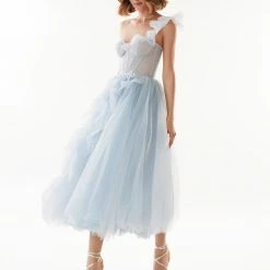 Milla One-Shoulder Midi Tulle Dress COLLECTIONS