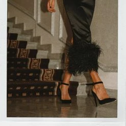 Milla Off The Shoulder Cocktail Feather Dress