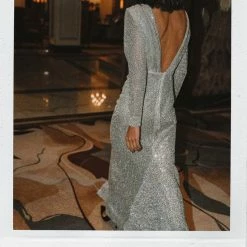 Milla Long-sleeve Maxi Sequin Dress COLLECTIONS