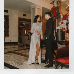 Milla Long-sleeve Maxi Sequin Dress COLLECTIONS